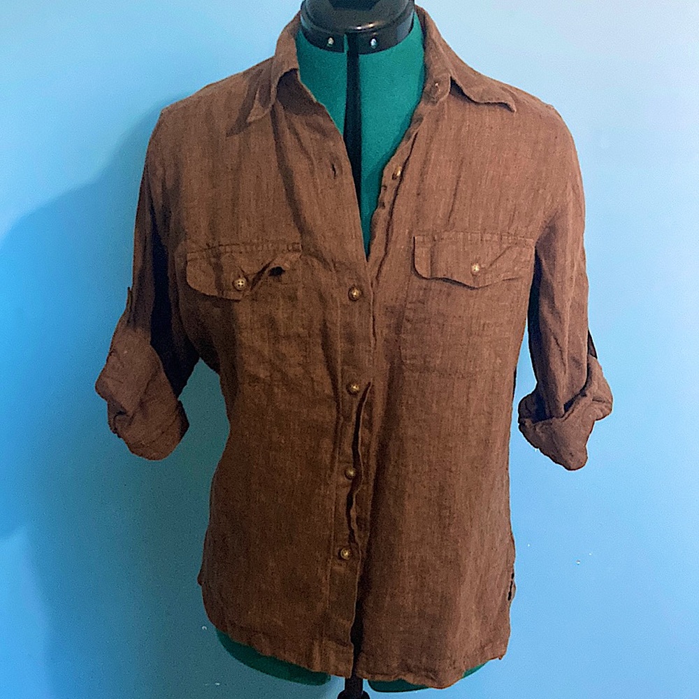 Eddie Bauer Linen Blouse